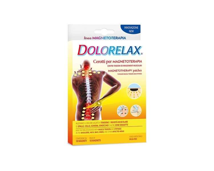 DOLORELAX Hot Magnetic Therapy Pain Relief Patch 18 Pieces