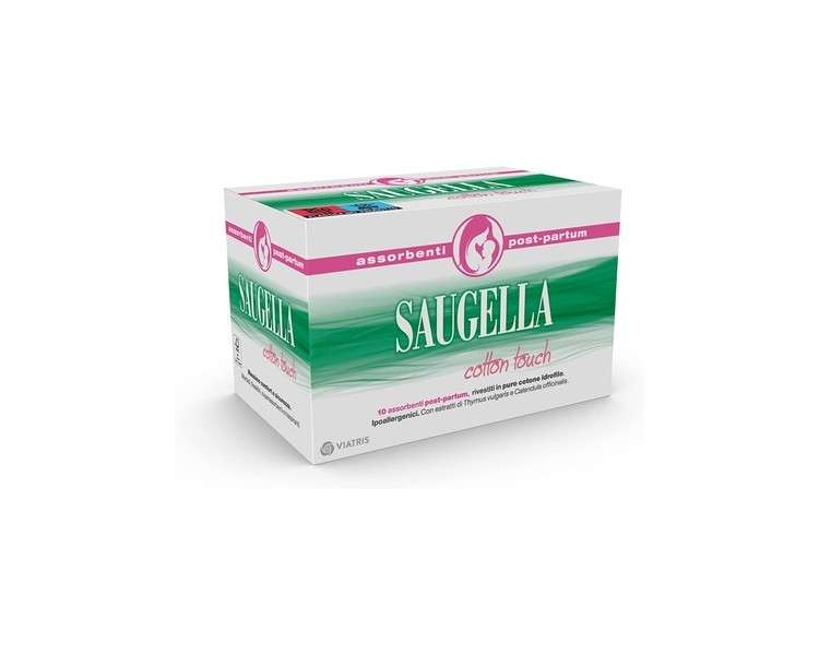 Saugella Cotton Touch Pads with Thyme and Marigold 10 Pieces 270g - Postpartum