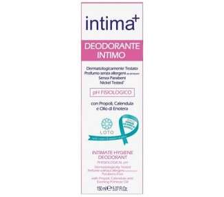 Intima+ Intimate Deodorant Spray with Calendula Propolis and Nut Oil 150ml