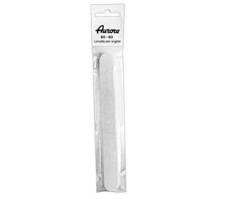 Aurore Professional Nail File White 80/80 Grit for Manicure/Pedicure Double Sided