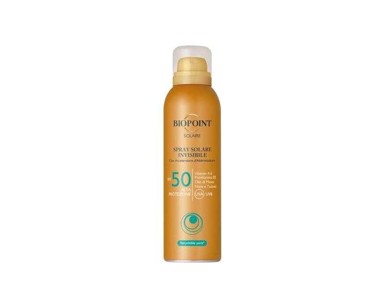 Biopoint Solaire SPF50 Invisible Sun Spray with Accelerated Tanning 150ml