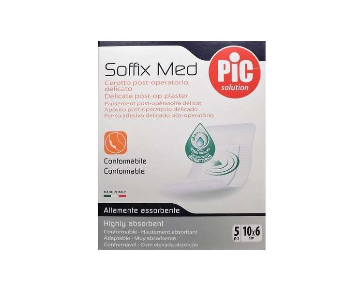Soffix Med Delicate Post-Operative Adhesive Bandage 5 Pieces 10x6cm