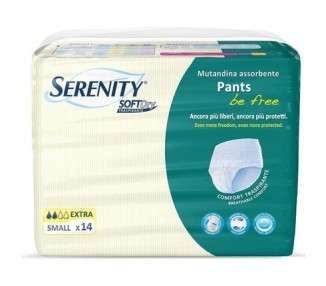 Serenity Soft Dry Sensitive Be Free Extra Pannoloni Pants Size S 14 Pants