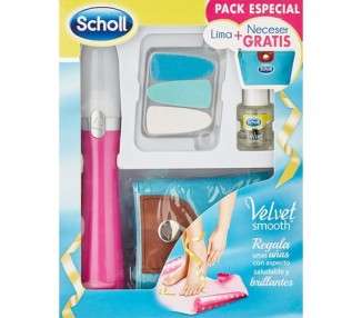 Dr Scholl Velvet Smooth Nail Care Pink + Nail Oil + Bag