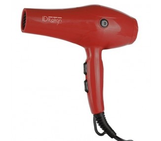 ID Italian Design GTI 2600 Hair Dryer with Diffuser and High-Precision Nozzle 2200W Rojo