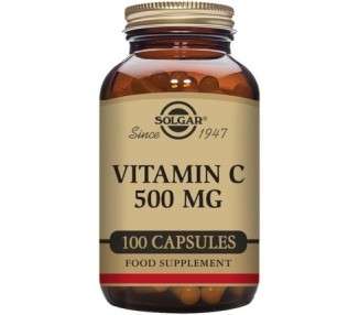Solgar 500mg Vitamin C Vegetable Capsules Seasonal Immunity Support Potent Antioxidant Reduces Tiredness and Fatigue Collagen Formation Vegan