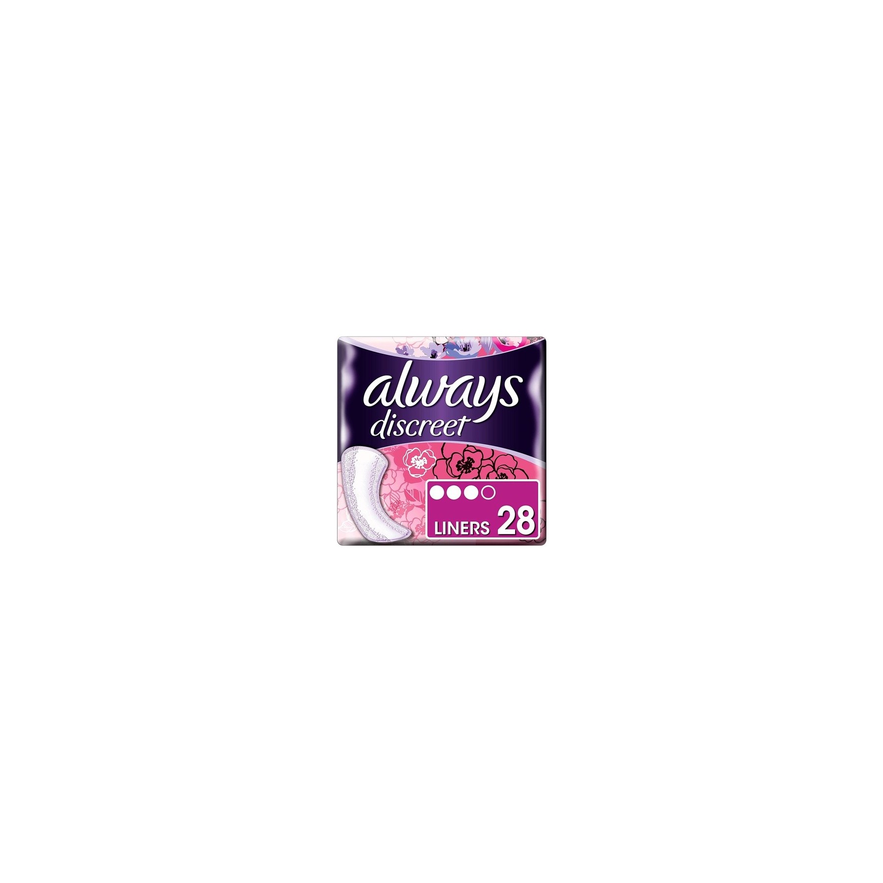 Always Discreet Normal Panty Liners for Urine Loss 28 Count