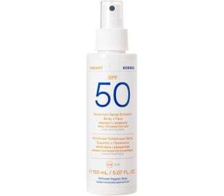 Korres Yoghurt Spf50 Sun Protection Spray Emulsion For Face And Body 150 Ml