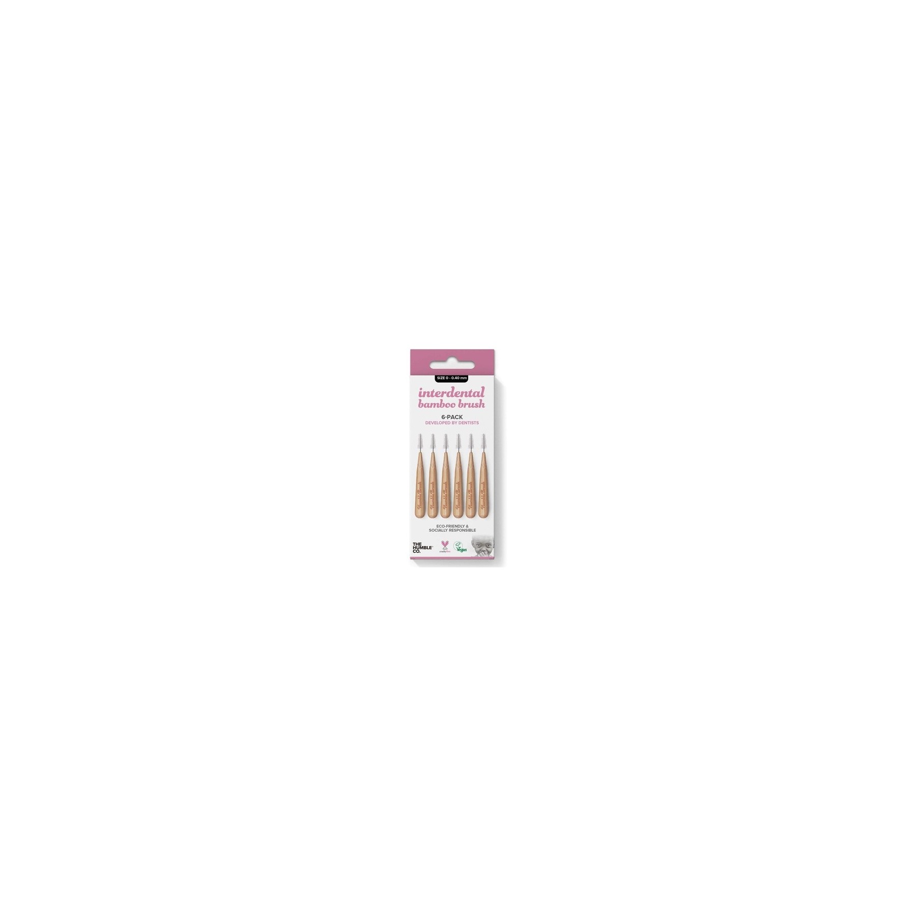 The Humble Co Bamboo Interdental Brush Size 0 Purple