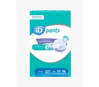 iD Pants Plus Incontinence Underwear Size XS 14 Units