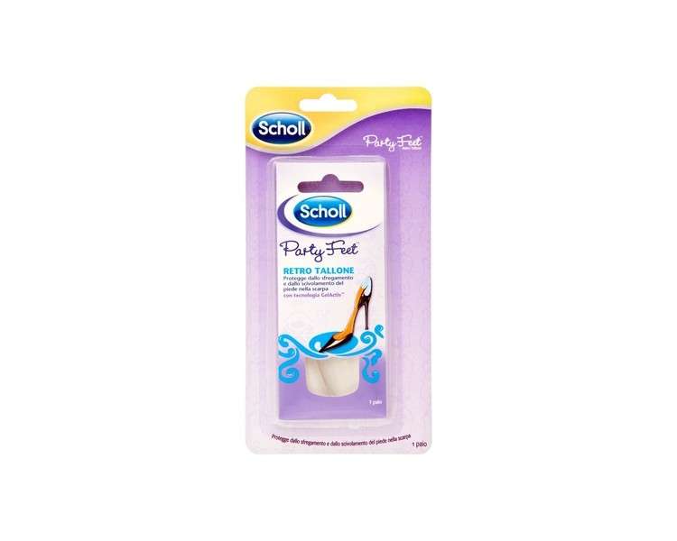Scholl Party Feet Gel Heel Cushions Retro Collection Transparent