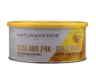 Naturaverde Pro Hair Removal Wax Soluble in Fat 400ml Gold 24K