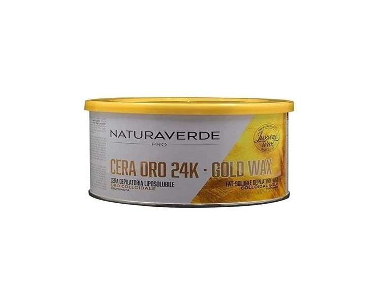 Naturaverde Pro Hair Removal Wax Soluble in Fat 400ml Gold 24K