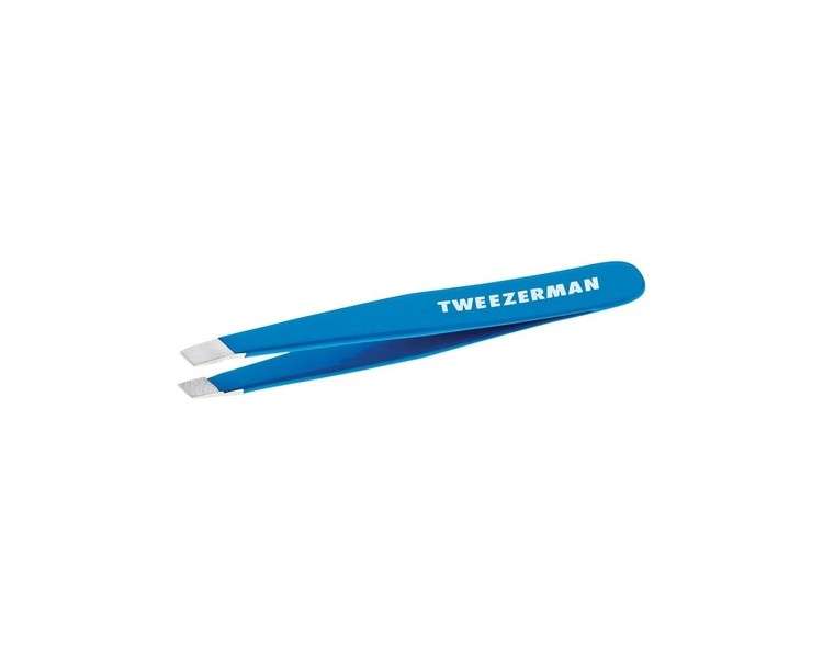 Tweezerman Mini Tweezer With Slanted Tip Bahama Blue