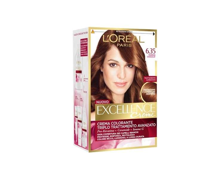Excellence Creme Hair Color 6.35 Light Amber