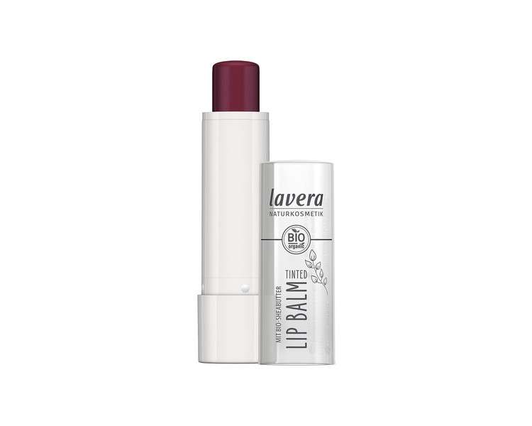 Lavera Tinted Lip Balm Deep Plum 04 - Gluten Free and Silicone Free - 4.5g