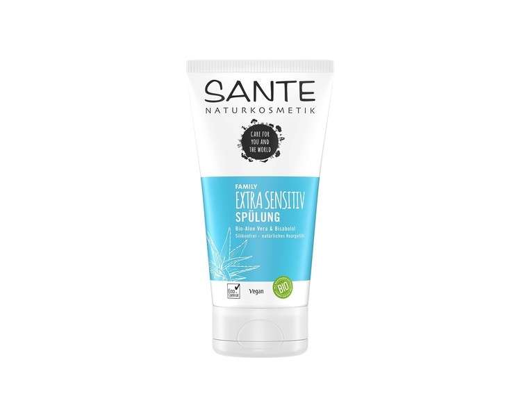 SANTE Naturkosmetik Extra Sensitive Conditioner Organic Aloe Vera & Bisabolol Intensive Moisture for Dry Hair 150ml