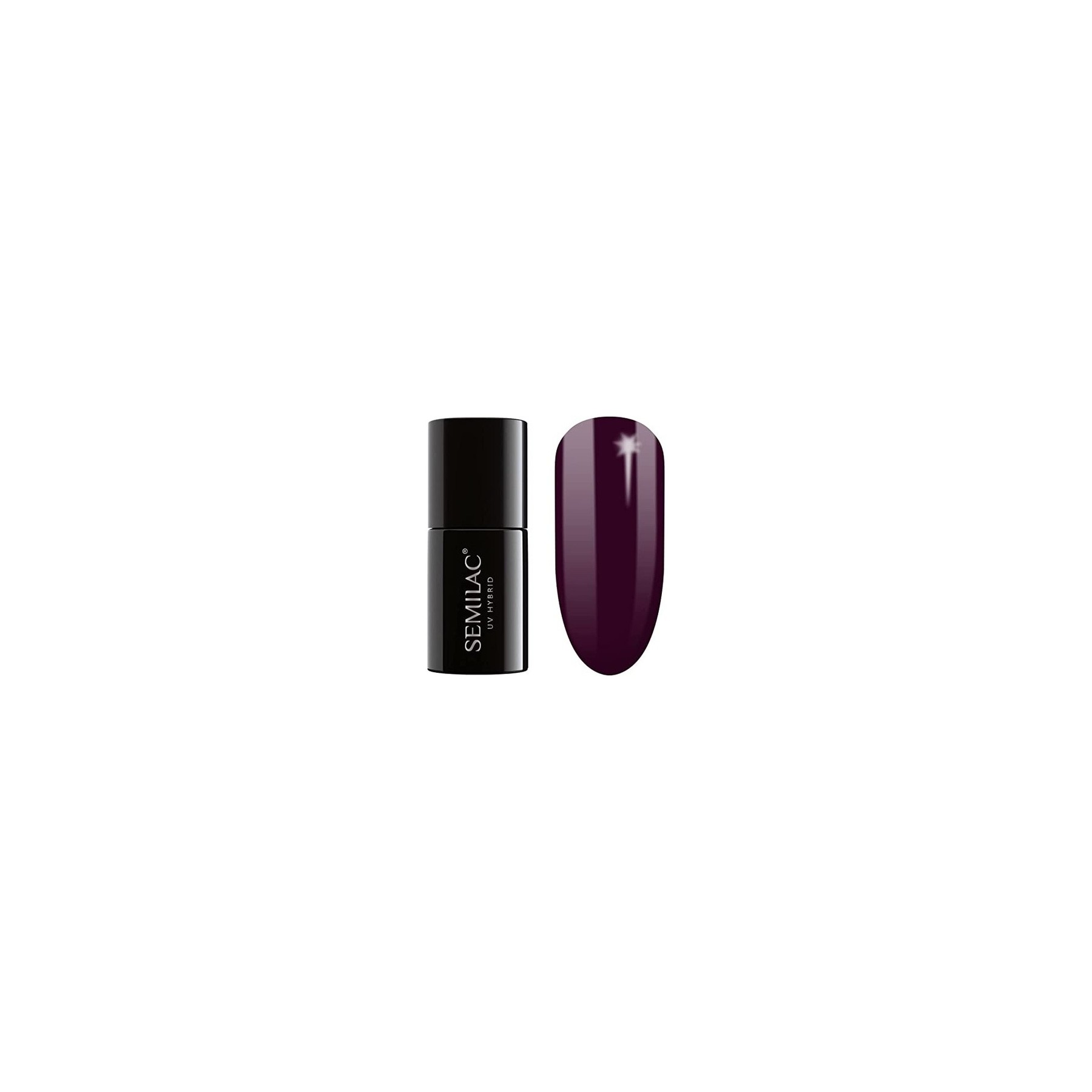 Semilac 099 UV Hybrid Nail Polish Dark Purple Wine 7ml