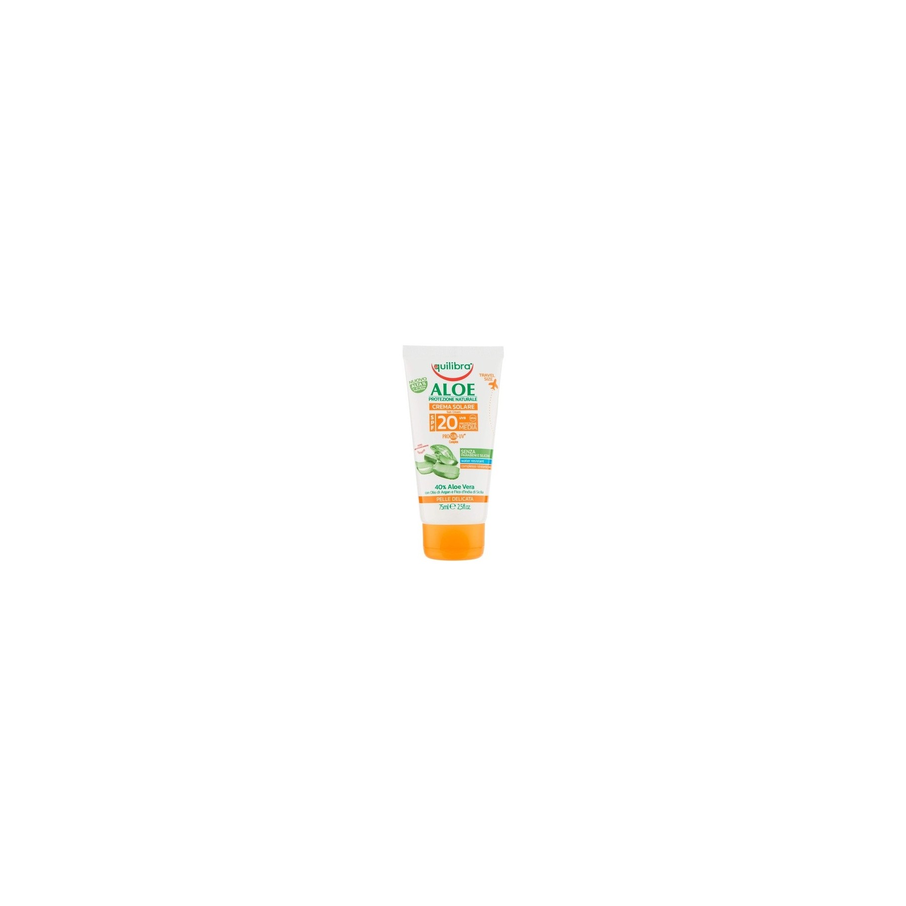Aloe Sun Cream SPF20 Medium Travel Size 75ml