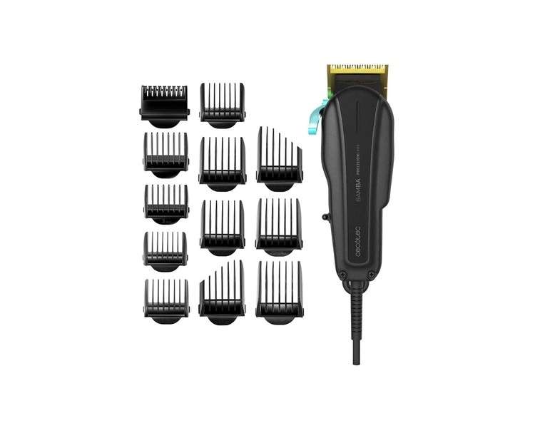 Cecotec Bamba PrecisionCare Pro Hair Clipper with Titanium Coated Blades and 12 Combs