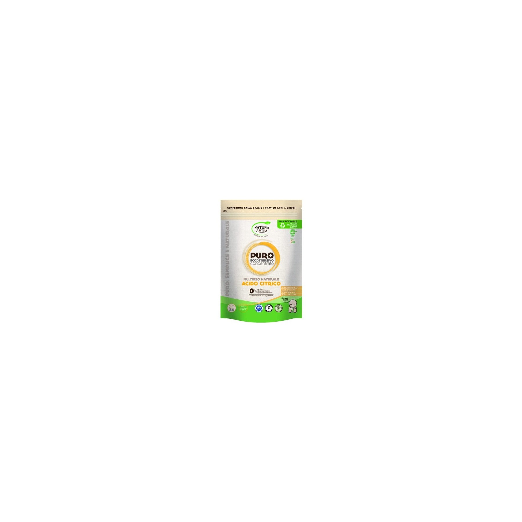 Natur Amica Puro Citric Acid Multiuso Natur: Fabric Softener, Anti-Lime And