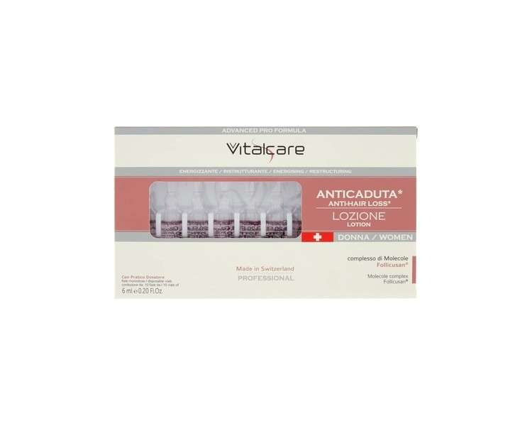 Vitalcare Swiss Anti-Fall Treatment for Women with Follicusan Molecule Complex 10 Ampoules 6ml