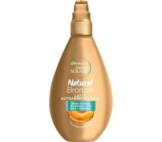 Garnier Ambre Solar Latte Self-Tanning Lotion Natural Bronzer Visible Result in 1 Hour Enriched with Nourishing Apricot Oil Vegan Formula 150ml