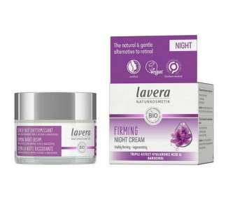 Lavera Firming Night Cream with Triple-Effect Hyaluronic Acid and Bakuchiol Anti-Age Organic Skin Care 50ml