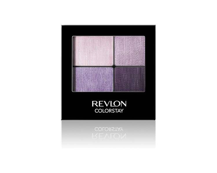 Revlon ColorStay 16 Hour Eyeshadow Quad with Dual-Ended Applicator Brush Longwear Intense Color Smooth Eye Makeup for Day and Night 530 Seductive