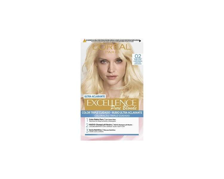 L'Oreal 02 Ultra Light Golden Blonde Hair Color 1 Pack 0.2kg
