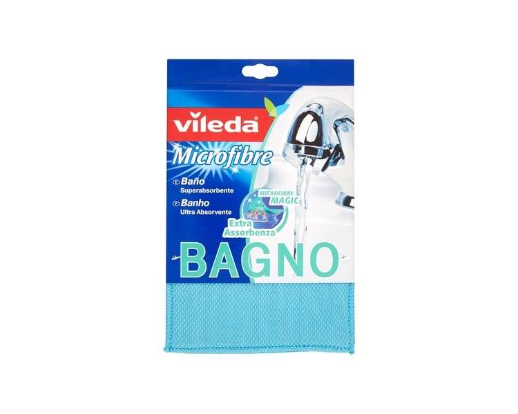 Vileda Bath Sponge, Extra Absorbent, Ideal For Bathroom Cleaning, Blue