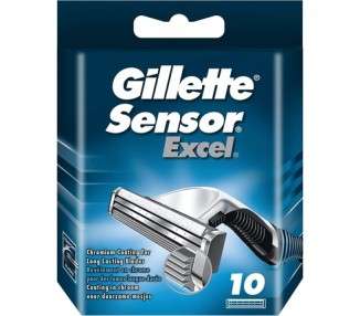 Gillette Sensor Excel Razor Blades for Men 10 Blades