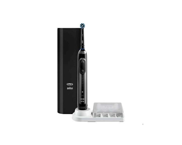 Oral-B Genius X Electric Toothbrush with 6 Cleaning Modes, Artificial Intelligence and Bluetooth App, Charging Travel Case, Designed by Braun - Black