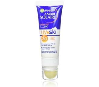 Garnier Amber Sun UV SKI Combi 2-in-1 Cream + Stick Lips Protectors SPF 30 Extreme Conditions