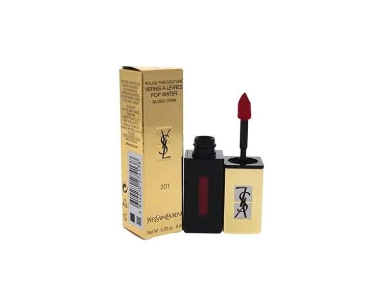Yves Saint Laurent Glossy Stain Pop Water 6ml  201 Dewy Red