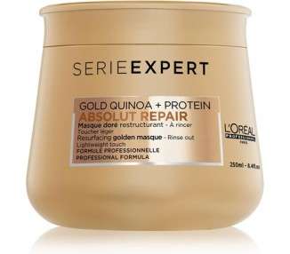 L'Oreal Professionnel Golden Lightweight Mask with Protein and Gold Quinoa for Fine-Medium Dry and Damaged Hair 250ml