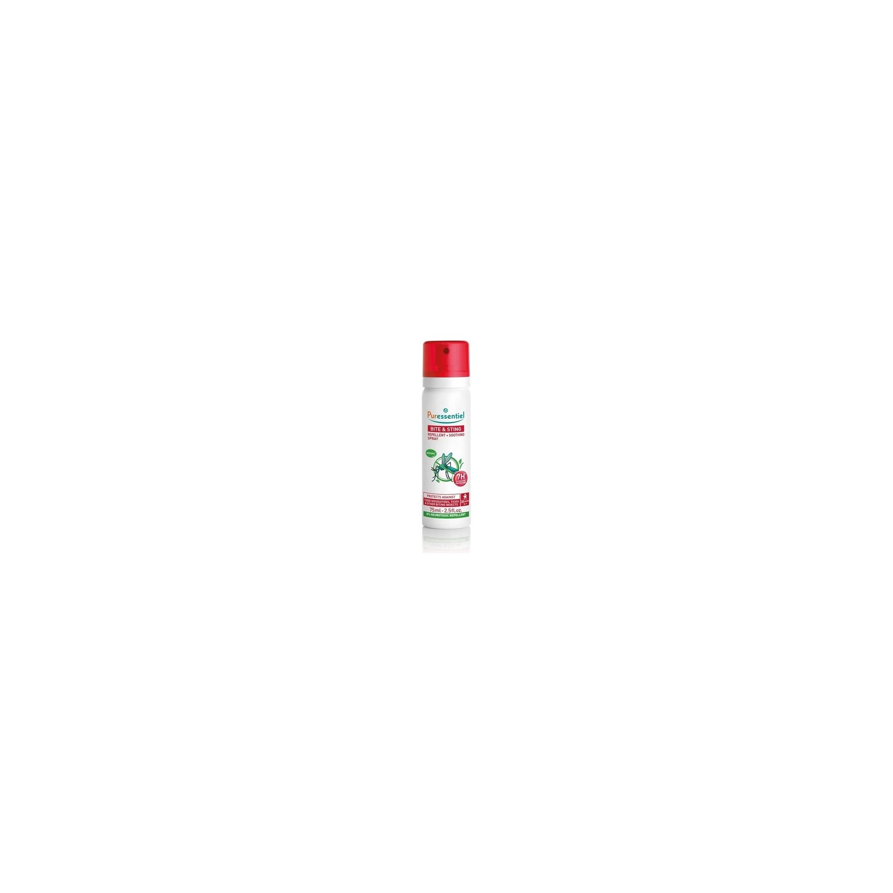 Puressentiel Bite & Sting Repellent Soothing Spray 75ml - Mosquito Insect Fly Tick Repellent - Effective Up To 7 Hours - 100% Plant Origin - Deet Free - Child Safe