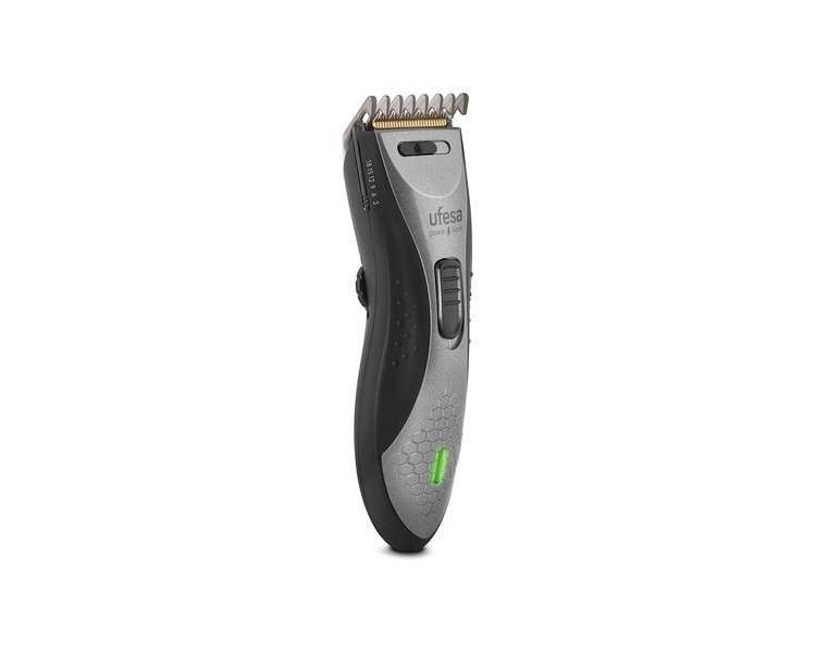 Ufesa CP6550 Rechargeable Hair Clipper Use with or without Cable 45 min Runtime Stainless Steel/Titanium Blade