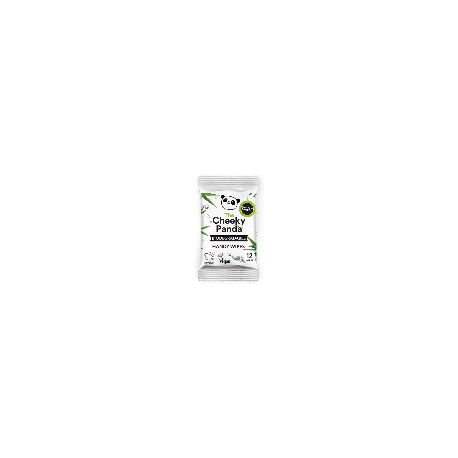 The Cheeky Panda Handy Wipes White Unscented 12 Count