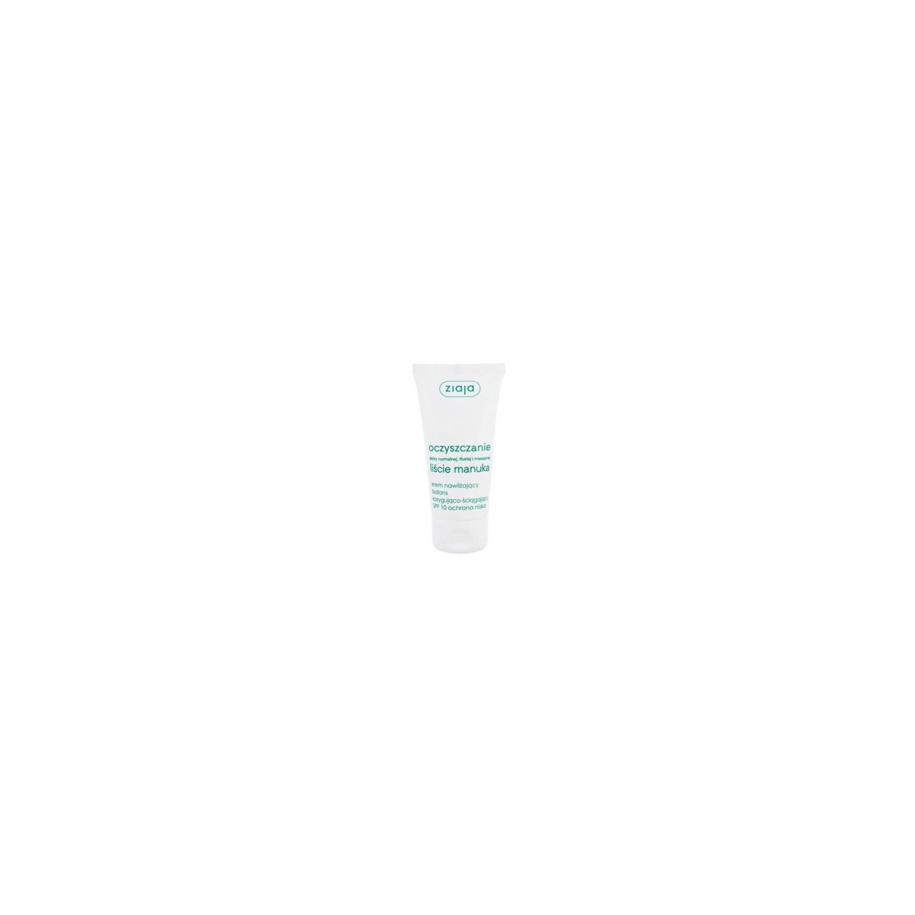 Ziaja Moisturizing Cream with Balancing and Astringent Effect of Manu Leaf Extract SPF10 50ml