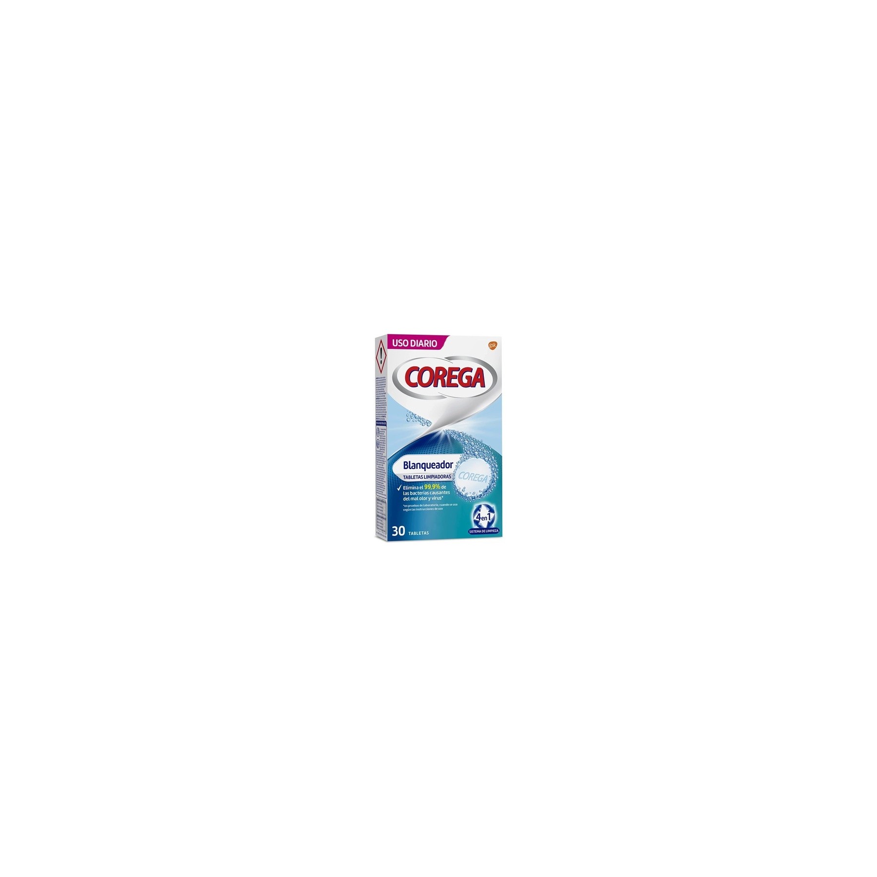 Corega Whitening 30 Tablets Cleaner