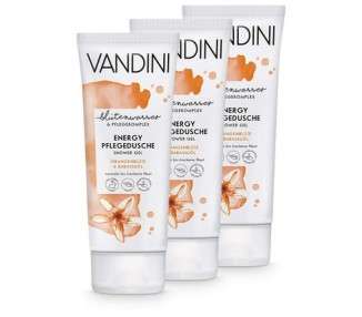 VANDINI Energy Care Shower Gel for Women with Orange Blossom & Babassu Oil 200ml - Pack of 3