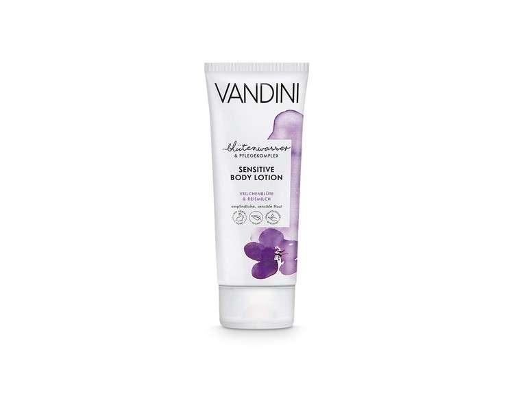 VANDINI Sensitive Body Lotion for Women with Violet Blossom and Rice Milk 200ml