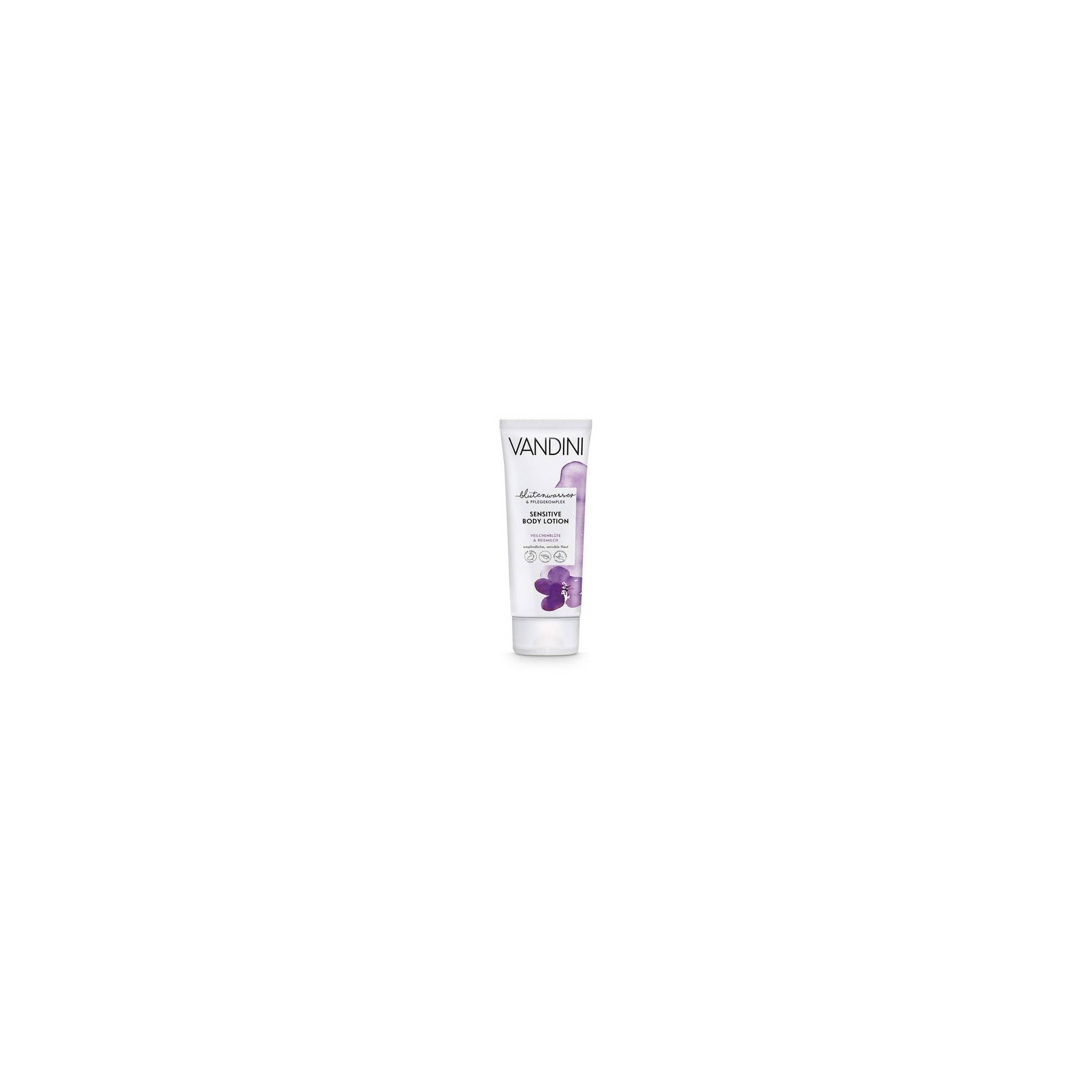 VANDINI Sensitive Body Lotion for Women with Violet Blossom and Rice Milk 200ml