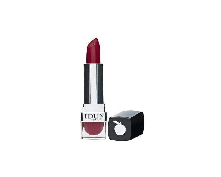 IDUN Minerals Matte Lipstick Vegan Formula Highly Pigmented Rich Color Payoff Long Lasting Wear Suitable For All Skin Types Vinbar 0.14 Oz Deep Red