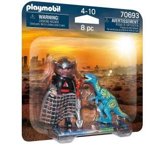 Playmobil duo pack velociraptor y saqueador