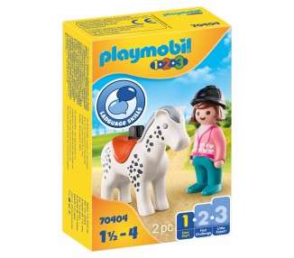 Playmobil 1.2.3 jinete con caballo