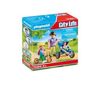 Playmobil ciudad mama con niños
