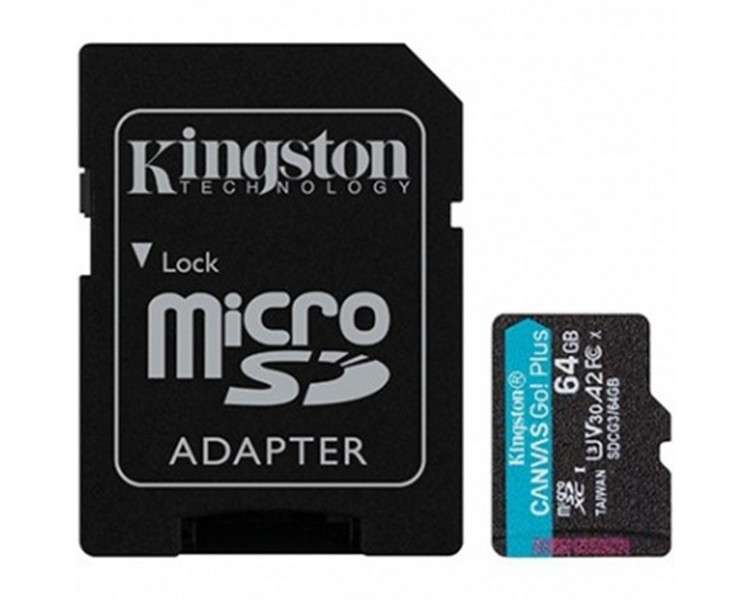 Memoria micro sdxc 64gb kingston canvas
