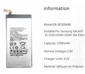 Bateria Eb-Be500Abe Para Samsung Galaxy E5 E500 2015 - Capacidad Original